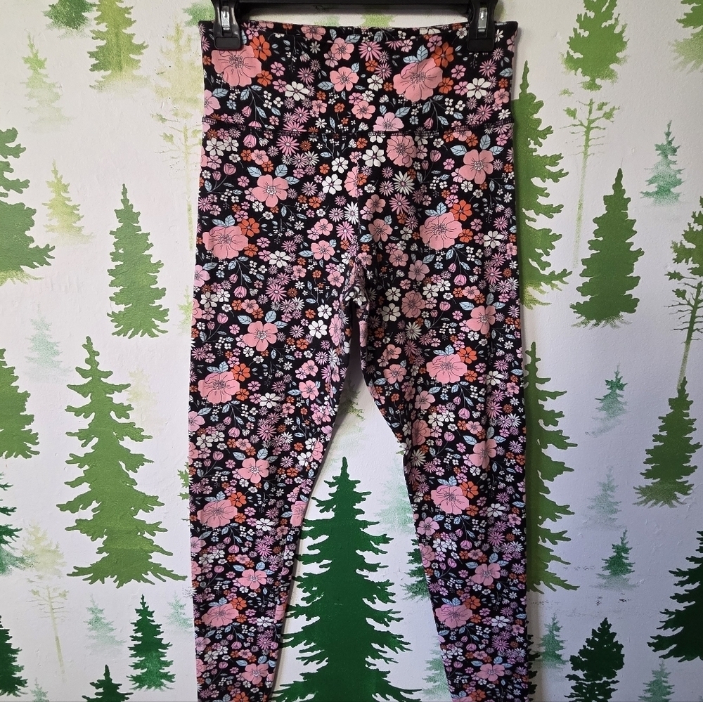 Floral Stretch High Rise Leggings
